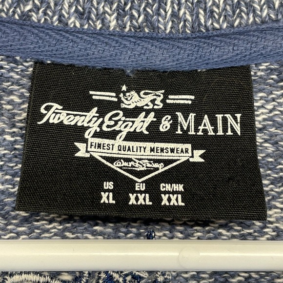 Disney 28 & Main Admiral Fowler Sweater Men's 2XL 1/4 Zip Pullover Cotton Ferry - Picture 5 of 13